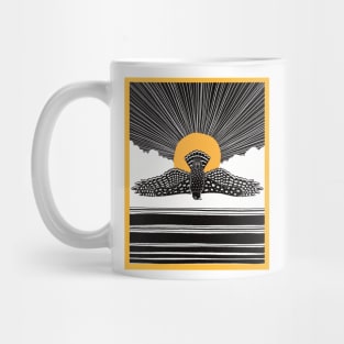 Hawk and Yellow Sun Mug